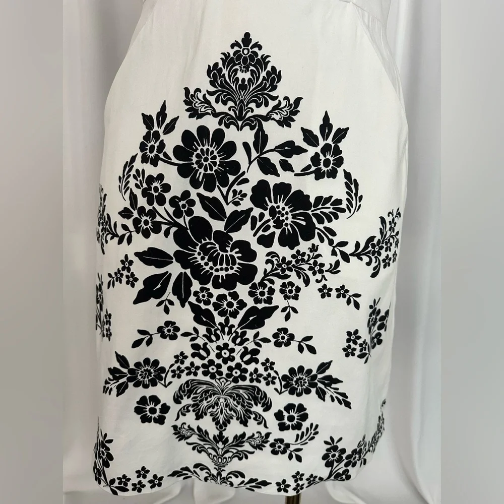 London Times V-Neck Sleeveless Floral Print Dress (1008)
